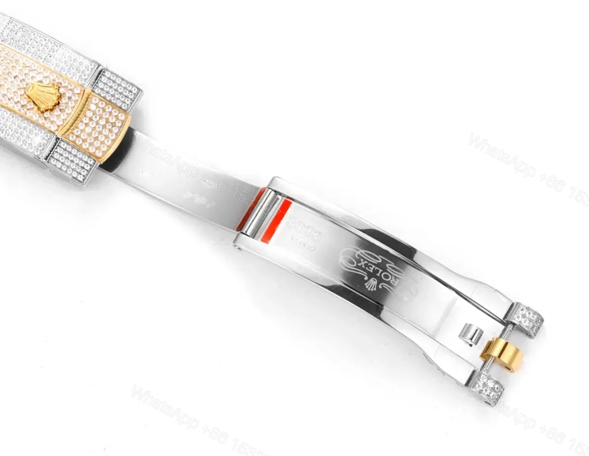 View 8 of Stunning rainbow bezel datejust replica 36MM Pavé Diamond Edition RG-DJ36-RAINBOW-BEZEL-PAVE