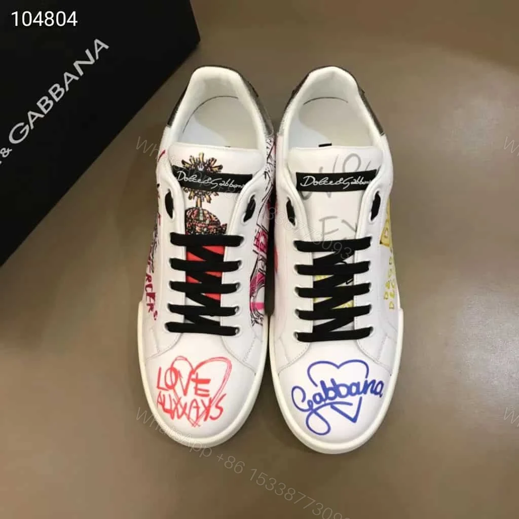 View 6 of DOLCE & GABBANA PORTOFINO SNEAKERS IN PRINTED NAPPA CALFSKIN – DG6