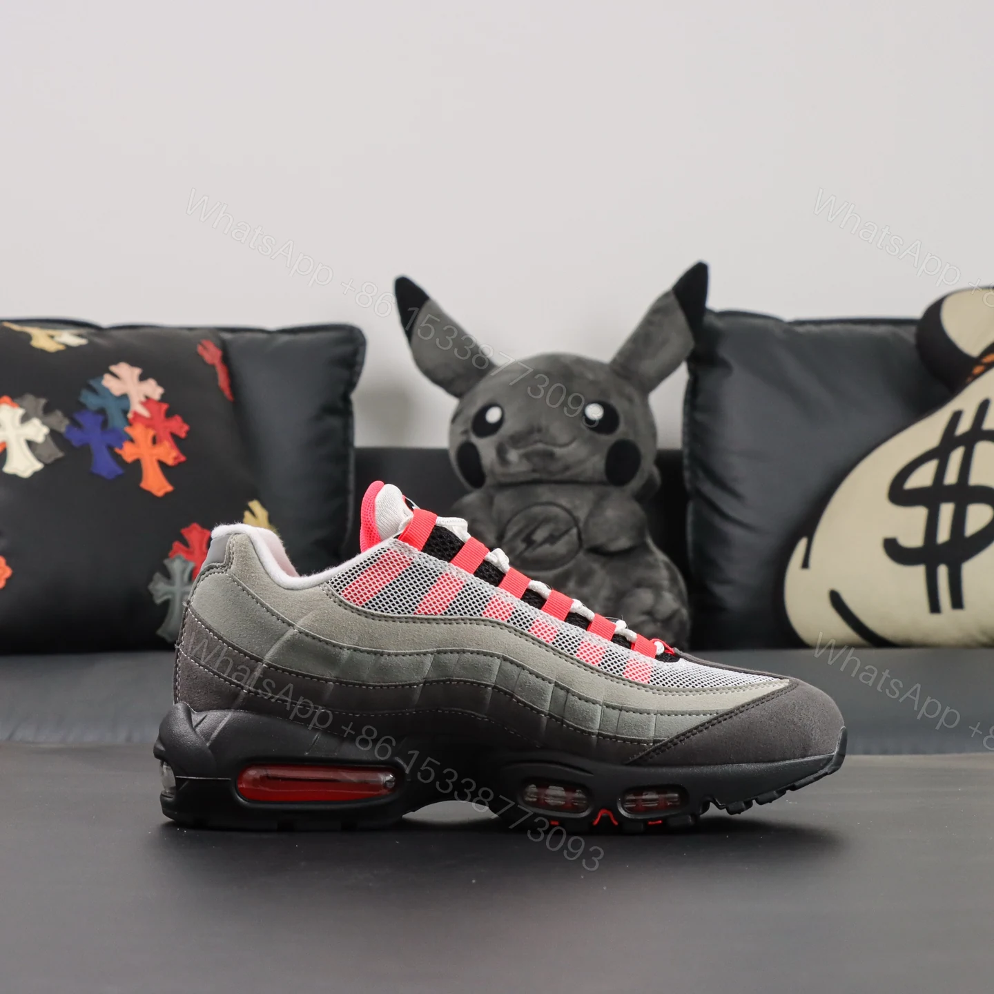 View 2 of Nike Air Max 95 OG Solar Red (2018) Reps