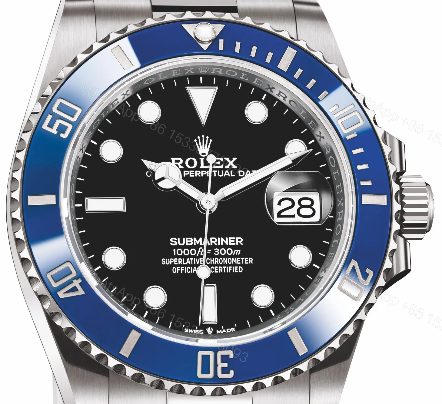 View 2 of Replica Rolex Submariner “Cookie Monster” Black Dial 126619LB Superclone