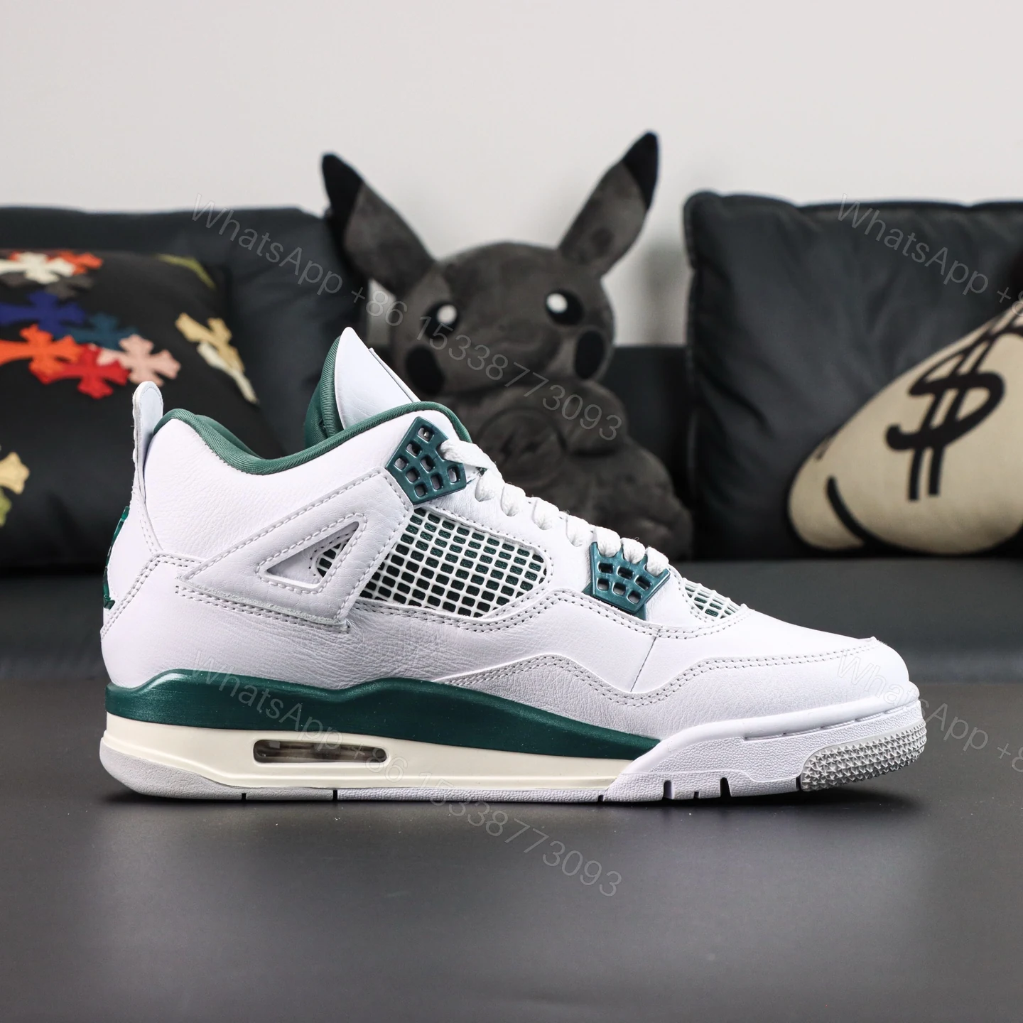 View 2 of Air Jordan 4 “Oxidized Green” Replica