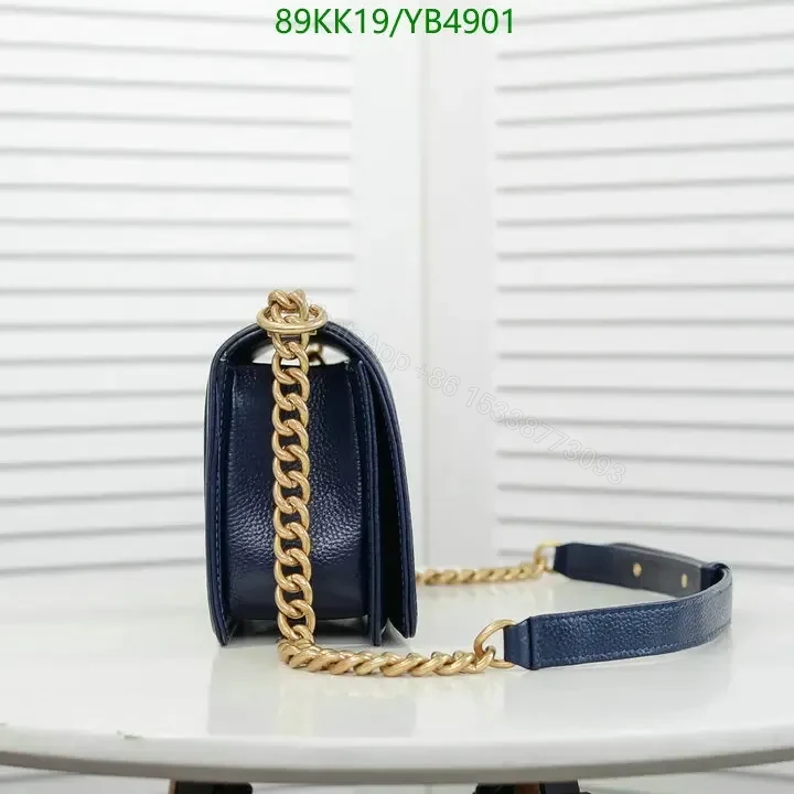 View 5 of Chanel Boy Old Medium Leather Handbag ABC25345