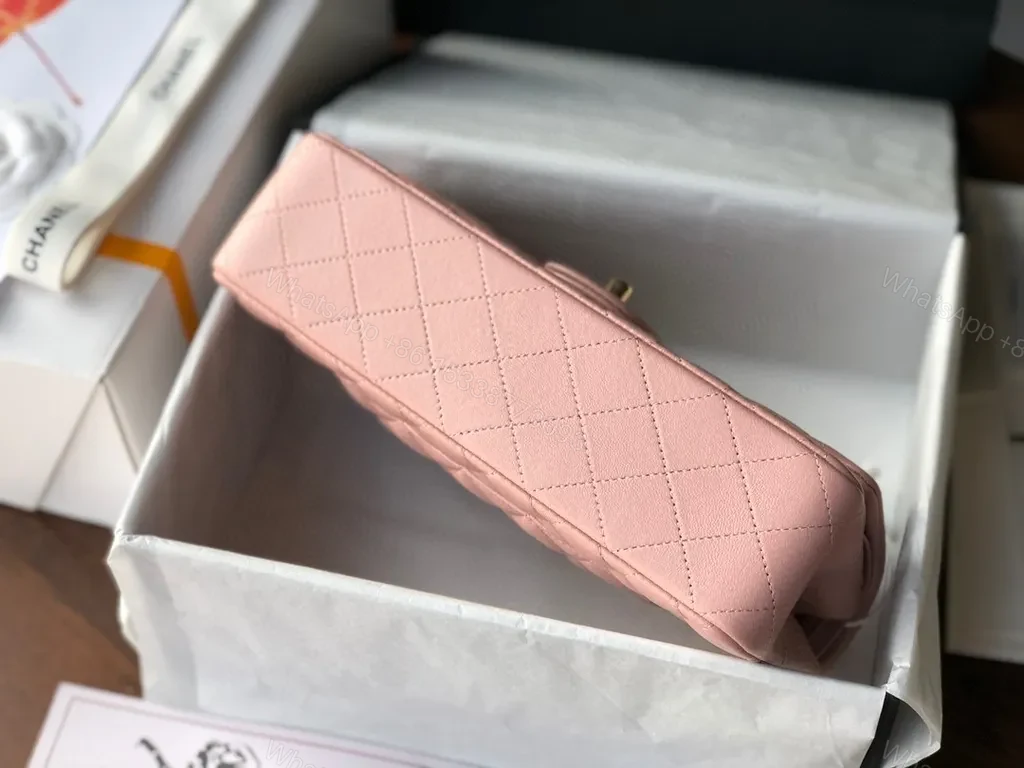 View 2 of Soft Pink Quilted Chanel-Inspired Flap Bag