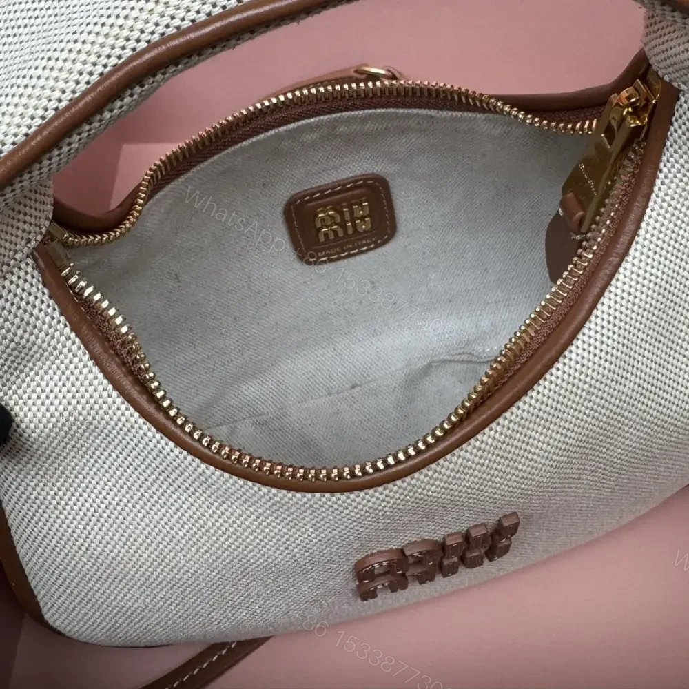 View 8 of 高仿miumiu*5BC125棉質單肩手提包米棕色免檢版