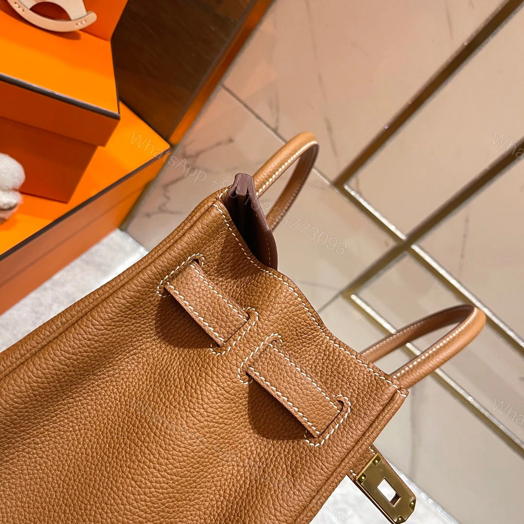 View 7 of HEMRES BIRKIN 30CM GOLD TOGO LEATHER GOLD HARDWARE