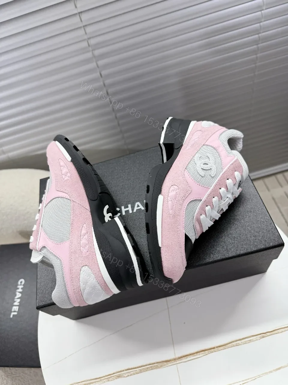 View 3 of Soft-Pink Suede Textured Sneakers - Everyday Luxe Comfort