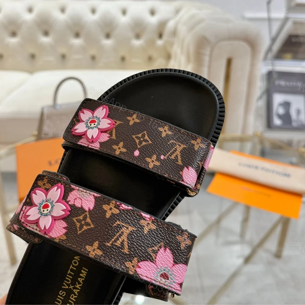 View 5 of LOUIS VUITTON X MURAKAMI LV SUNSET FLAT COMFORT MULE SAKURA BROWN 1AGVYY