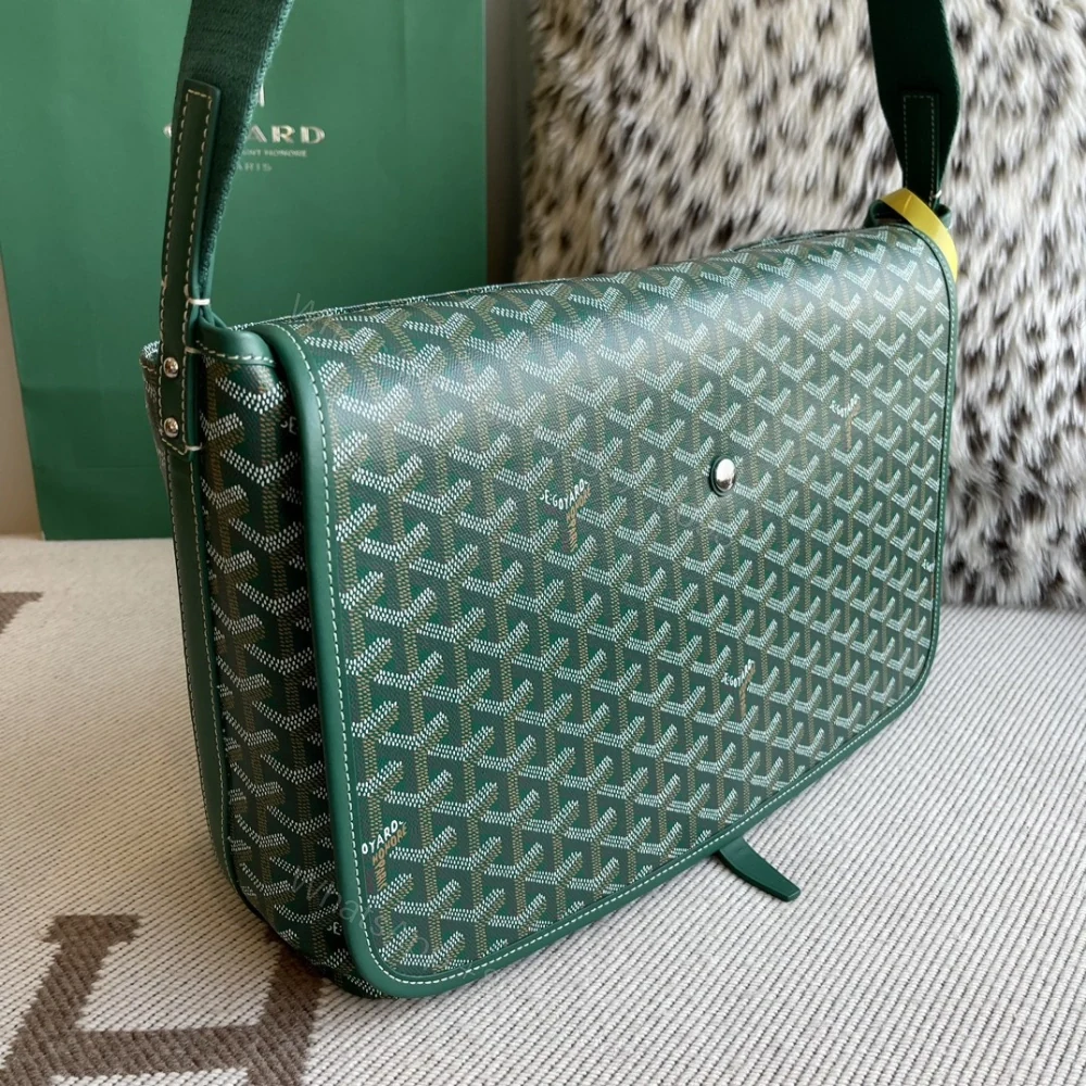 View 3 of 高仿Goyard*Capetien系列CAPETIX郵差包綠色中號免檢版