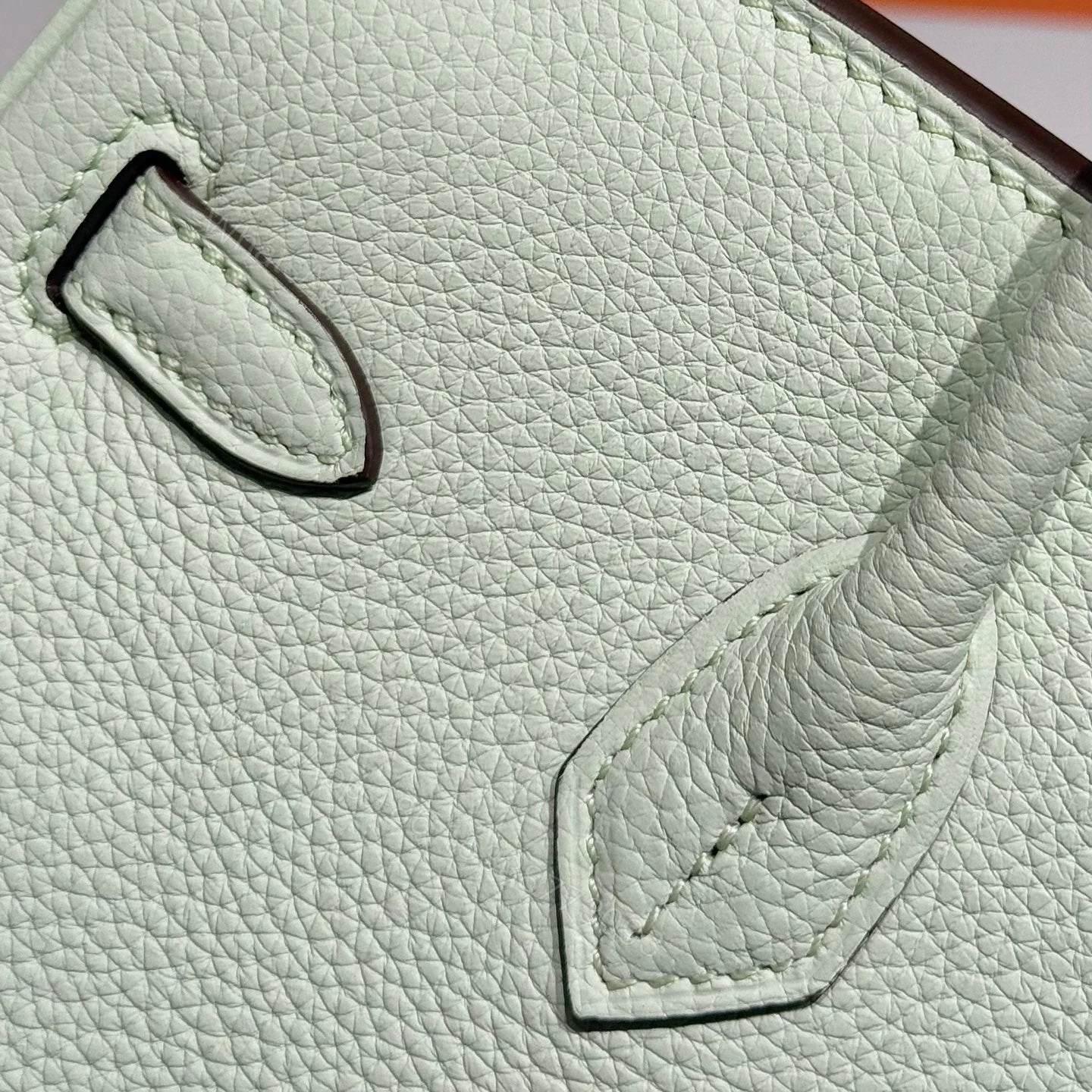 View 8 of HERMES BIRKIN 25 IN LIGHT MINT GREEN SILVER HARDWARE