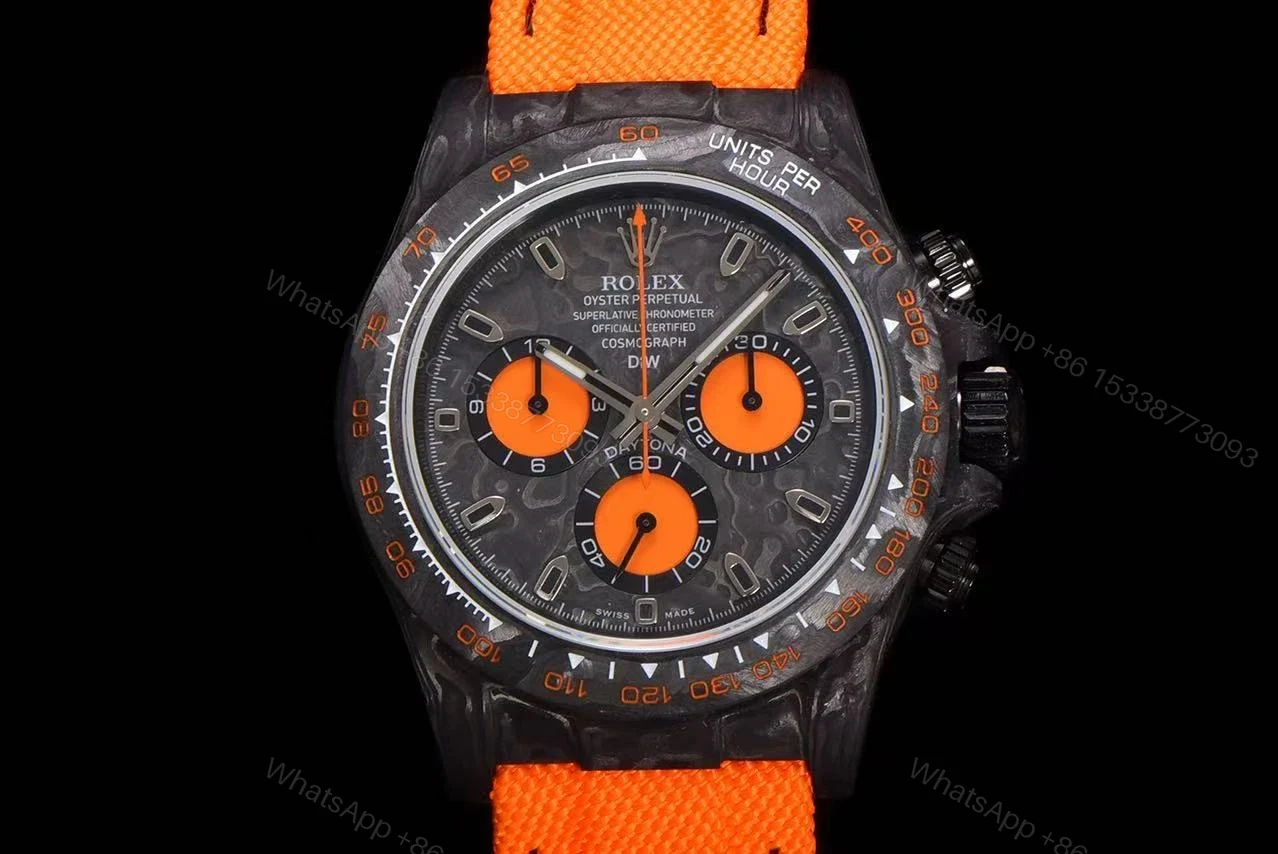 Replica DiW Rolex Cosmograph Daytona All Carbon Orange Edition — view 1