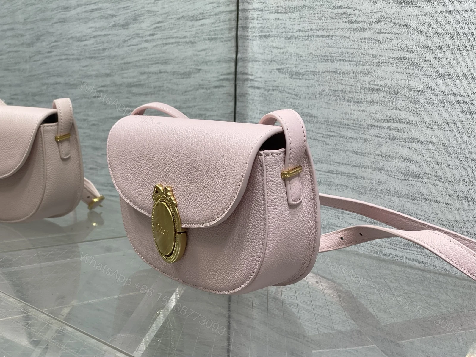 View 3 of Dior Small Dior Médaillon Flap Bag in Pink