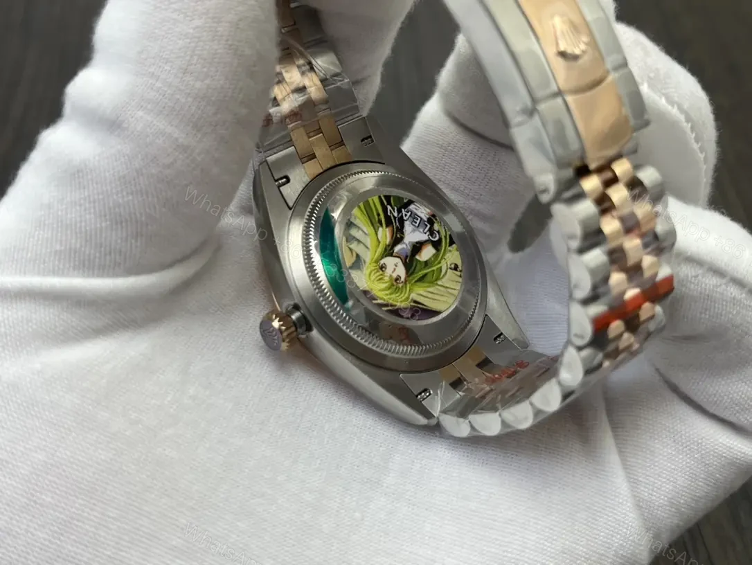 View 7 of Rolex Datejust 36 Stainless Steel Yellow Gold Fluted White Roman Jubilee 126233-0029