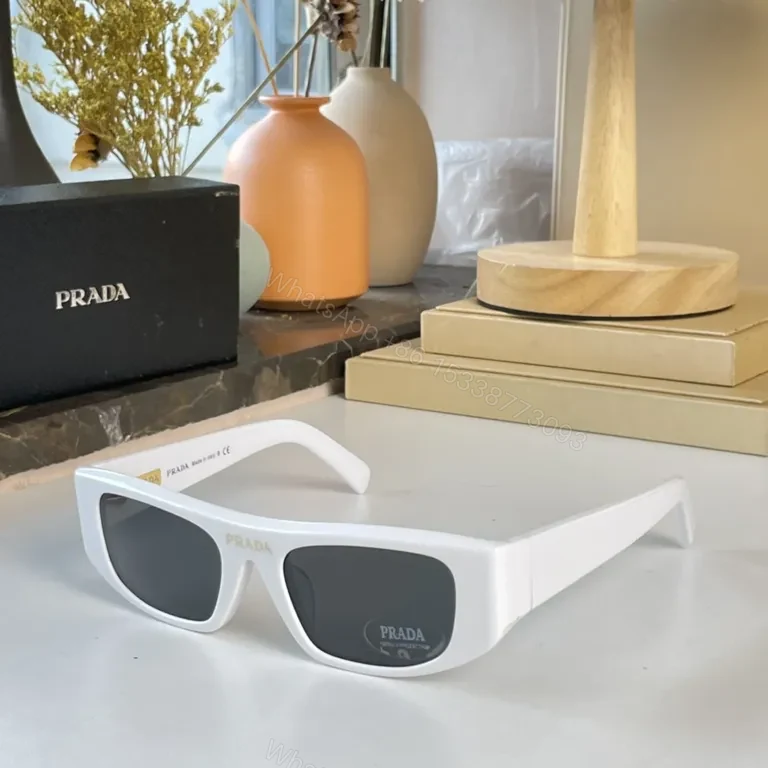 View 3 of Bold Prada Sunglasses: Black Acetate, Rectangular, UV400 Protection
