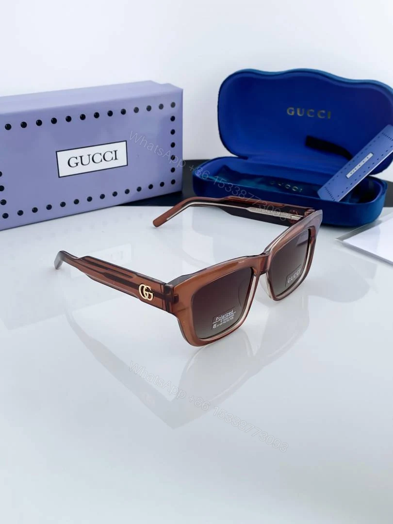 View 2 of First Copy Gucci 727 Brown Black Sunglasses