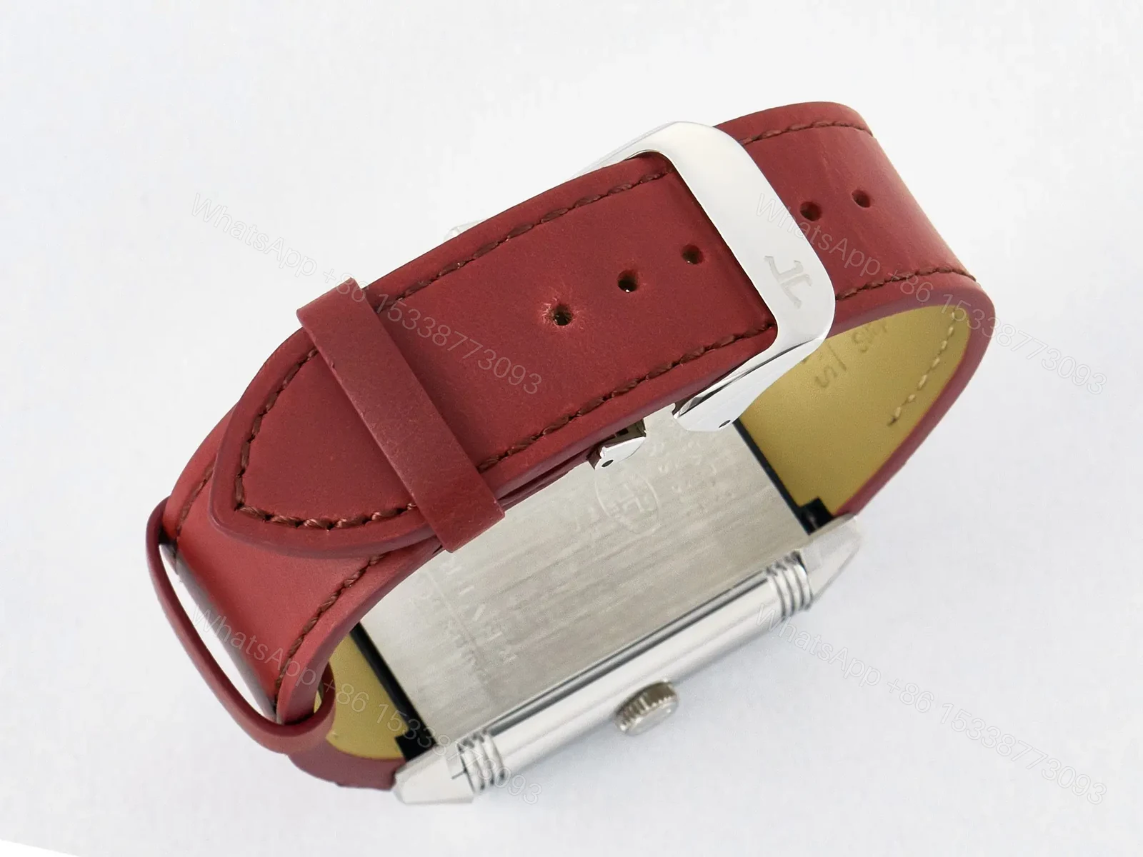 View 18 of Reverso Classic Duoface Small Seconds SS MGF Best Edition White Guilloché Dial on Red Leather Strap A854A