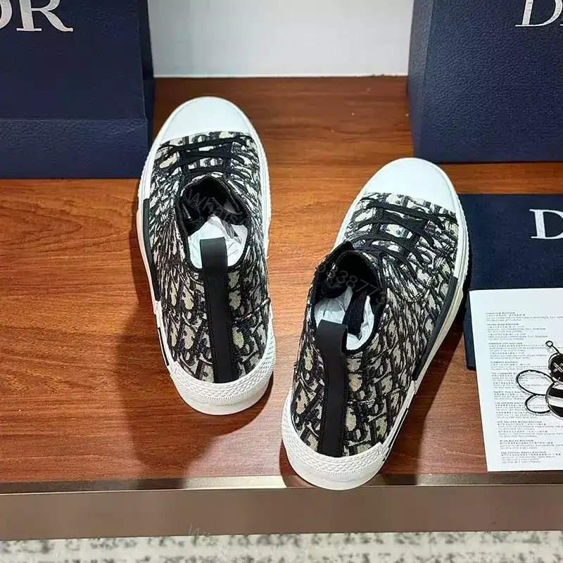 View 3 of DIOR B23 HIGH-TOP SNEAKERS UNISEX OBLIQUE JACQUARD BLUE – CD163