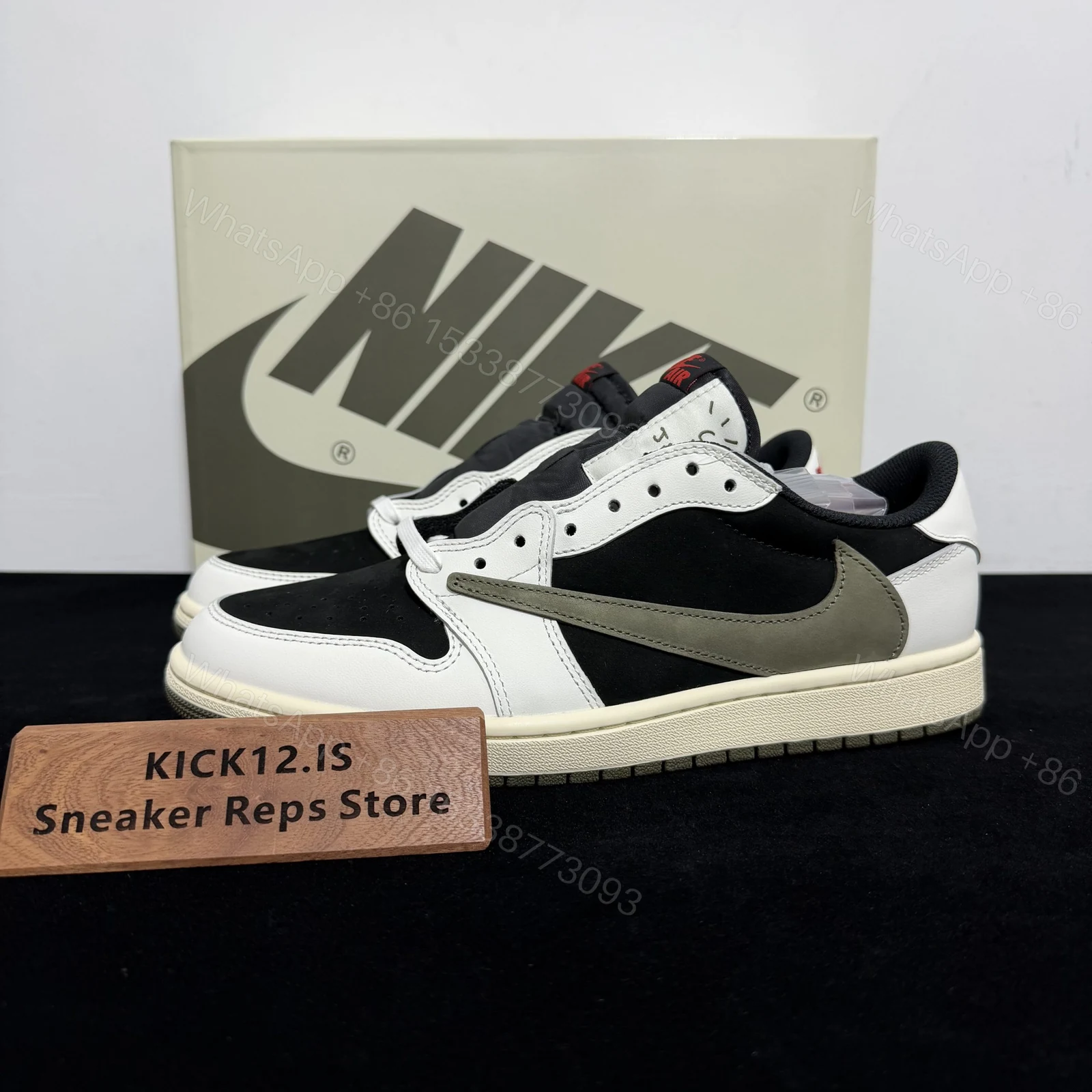 Travis scott x Air Jordan 1 Low Olive reps — view 1