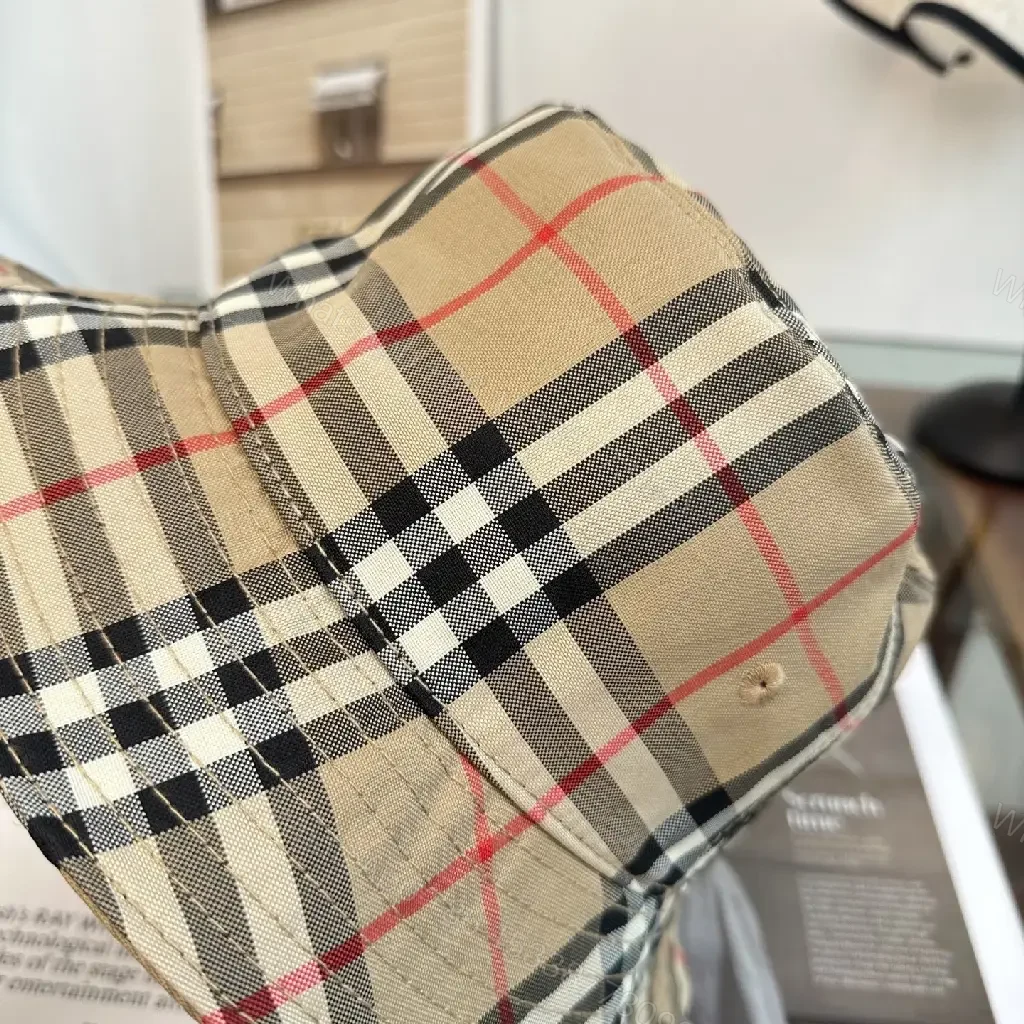 View 8 of Plaid Buckle-Structured Bucket Hat — All-Season Style