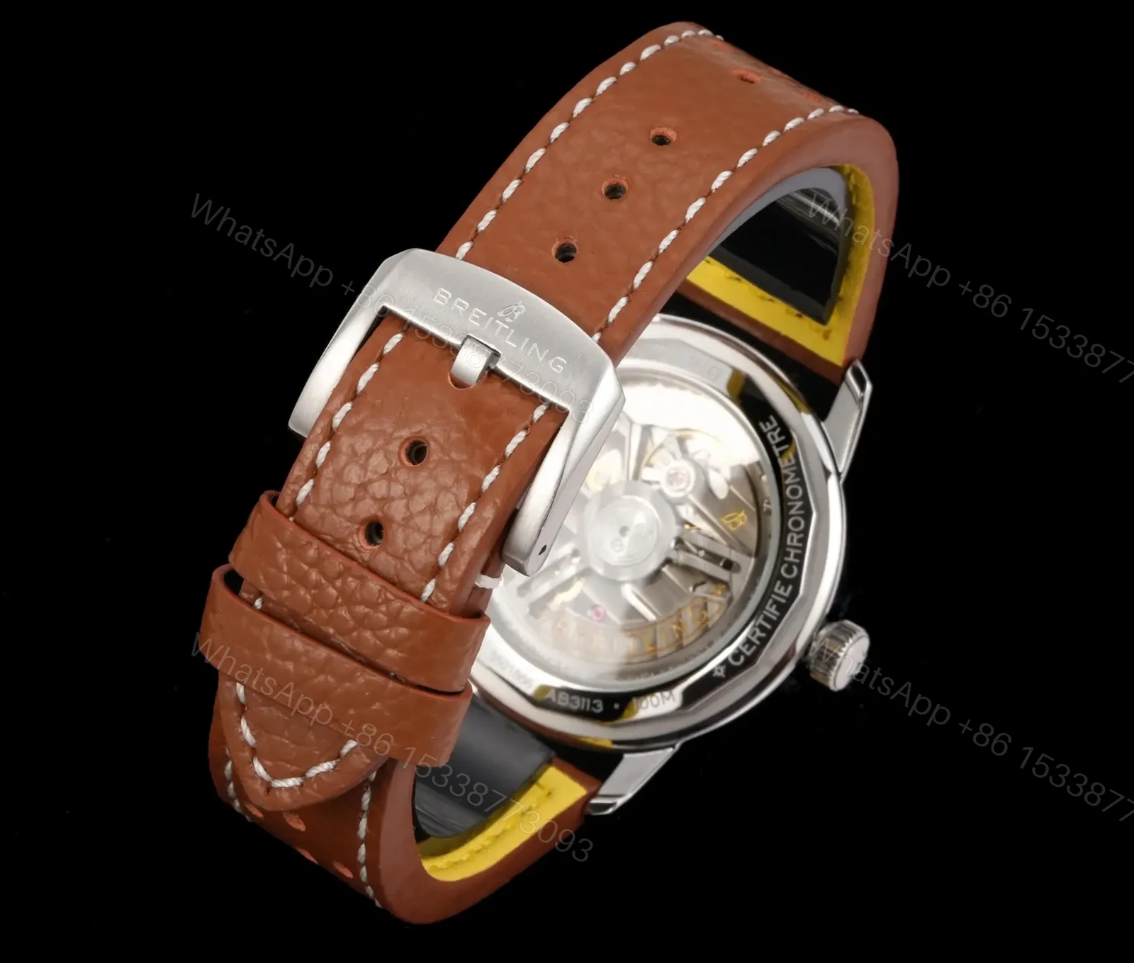 View 7 of Breitling Top Time B31 White Replica Leather Strap 38MM Premium AB3113281A1X1