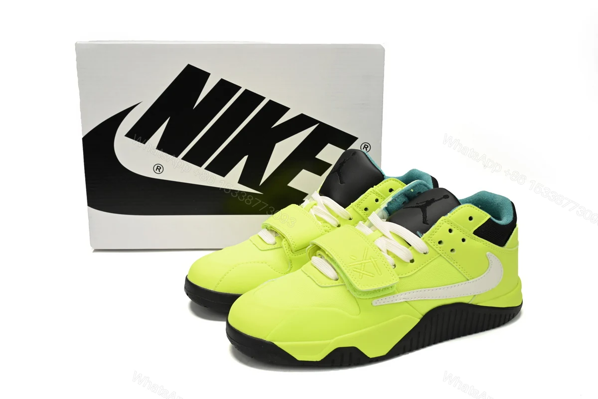 Travis Scott x Jordan Cut The Check Nice Kicks Fluorescent Green FZ8117-309 — view 2