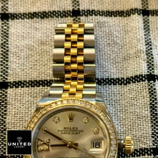 View 10 of Rolex Datejust 279383RBR-0003 Champagne & Diamond Dial Replica