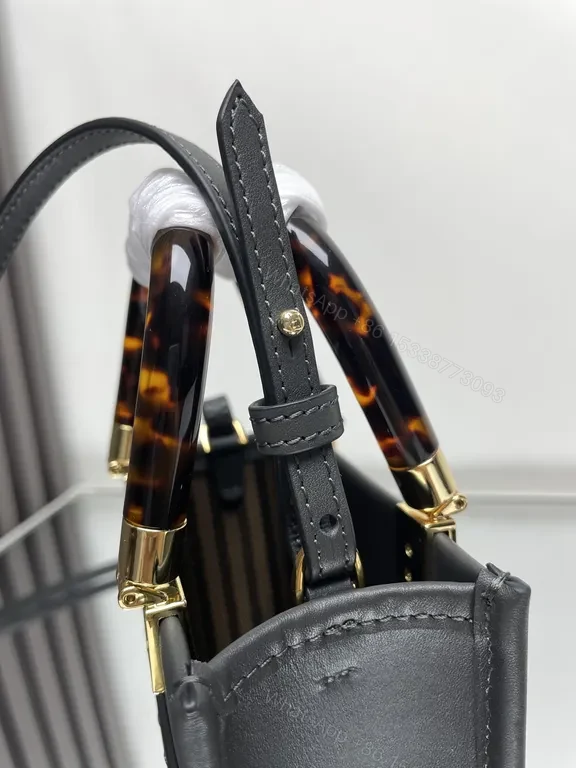 View 4 of Structured Mini Satchel: FENDI ROMA Logo Carry All