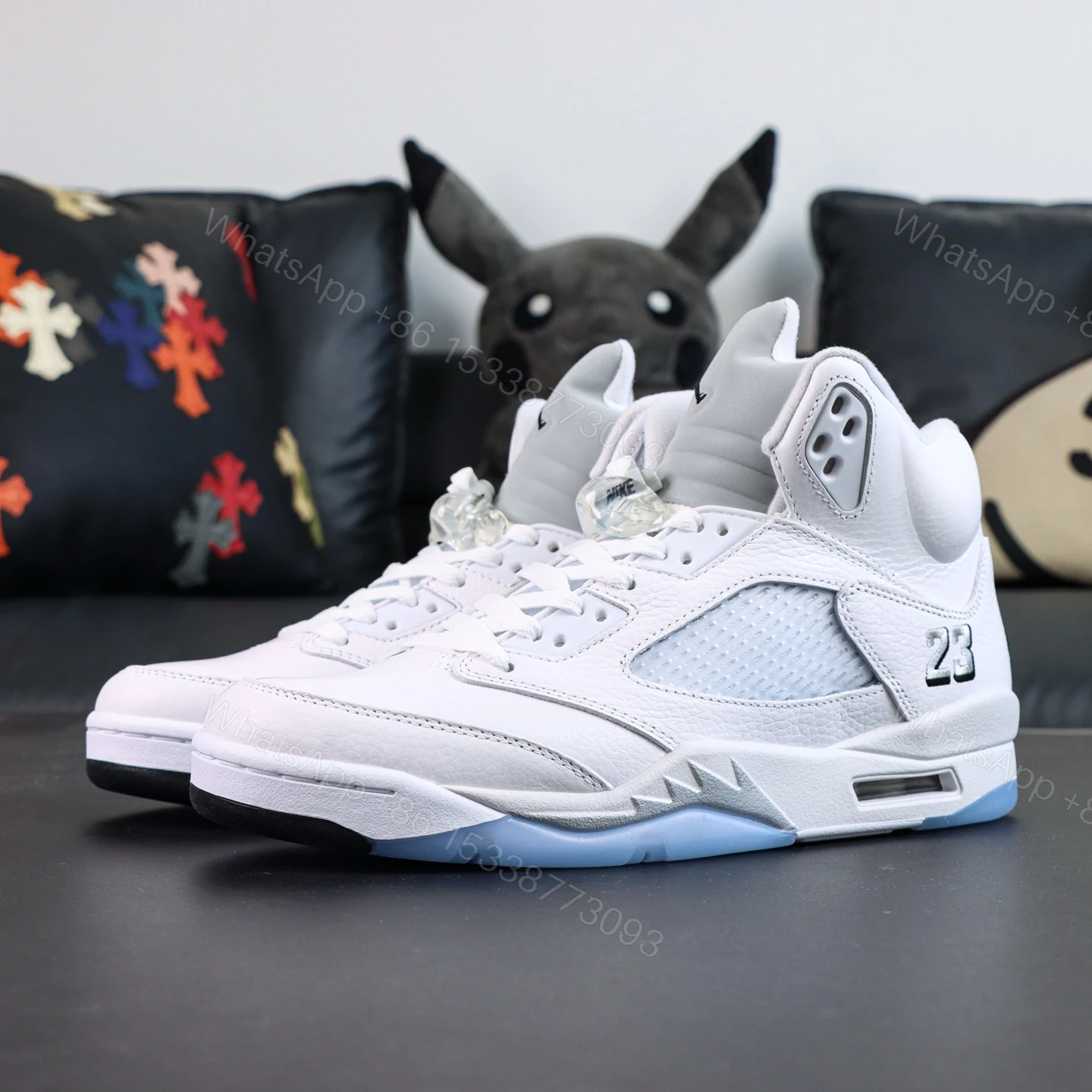 View 8 of Air Jordan 5 Retro White Metallic Reps