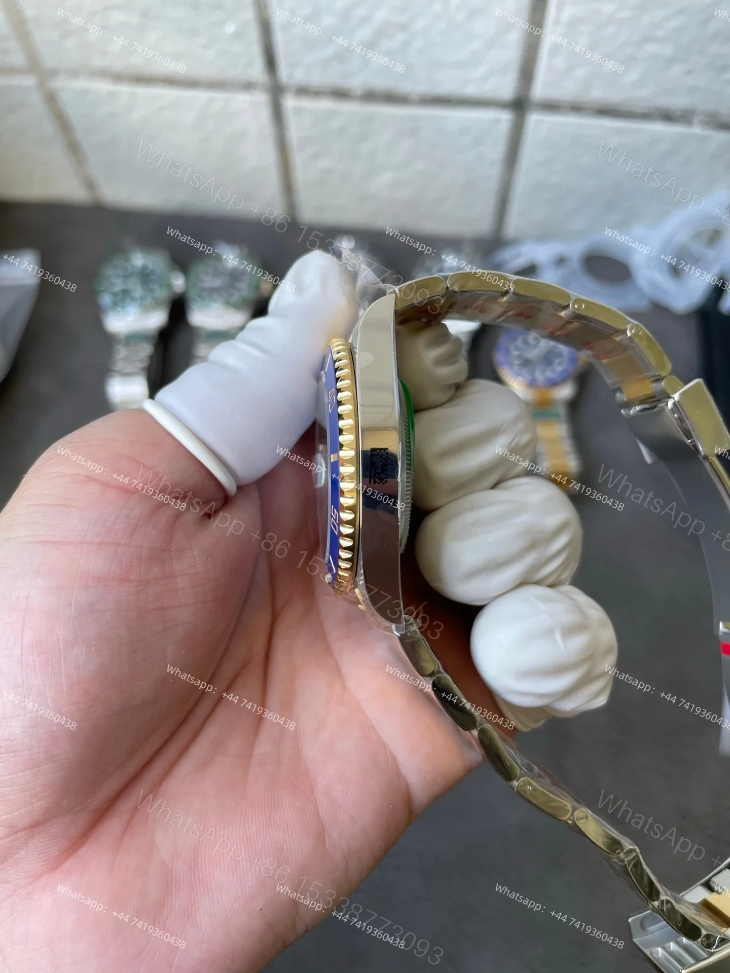 View 10 of Rolex Super Clone Watches 1:1 Submariner 116613LB Bluesy Two Tone 3135