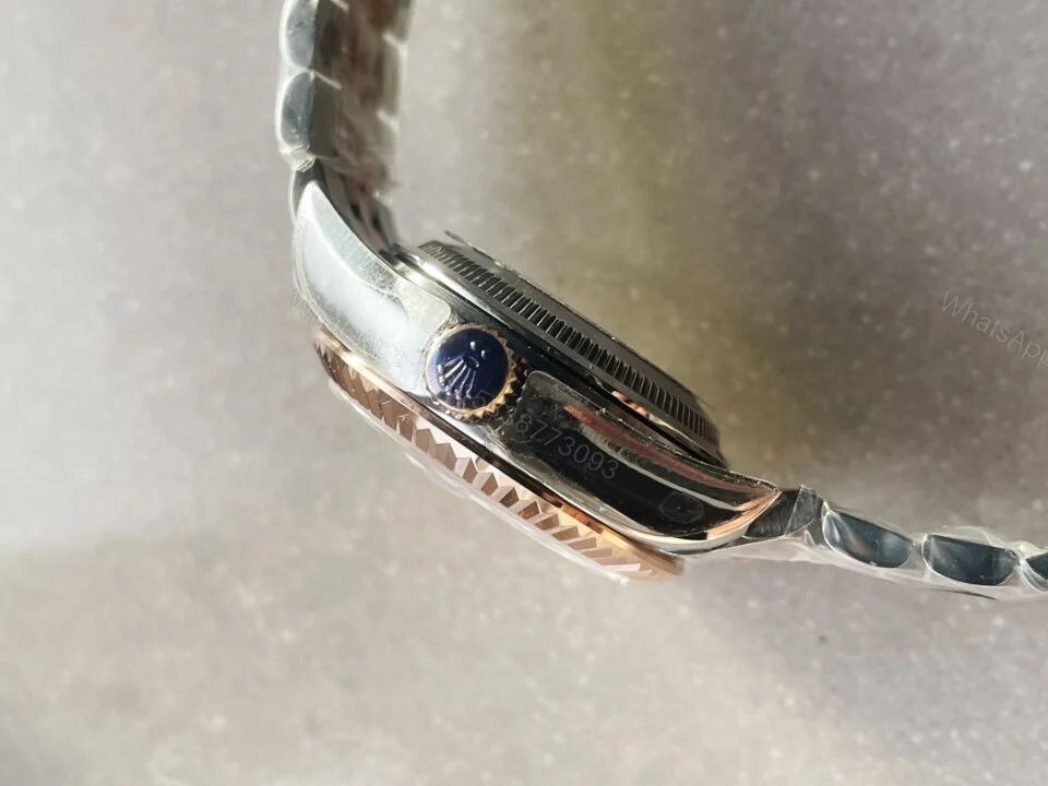 View 7 of Rolex Datejust 28mm 904L RG/SS Champagne Dial A2671