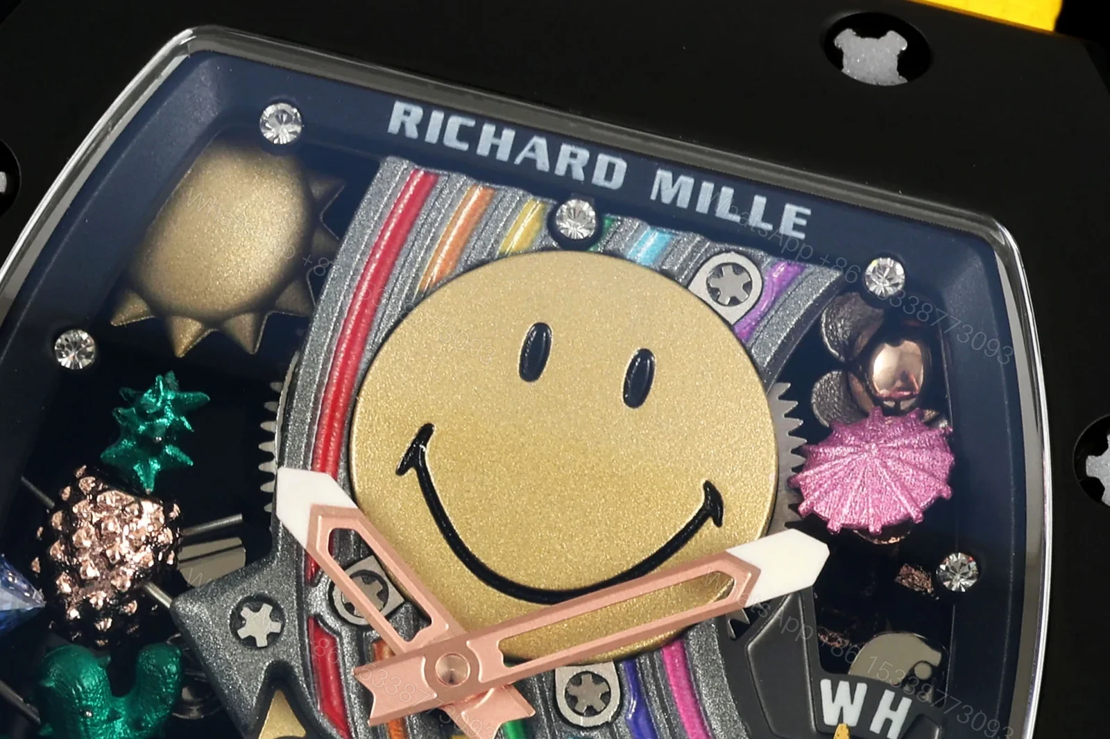 View 4 of Richard Mille RM 88 Tourbillon Automatic Smiley Skeleton Watch Luxury Edition RM-RM88-SMILEY-TOURBILLON-AUTO