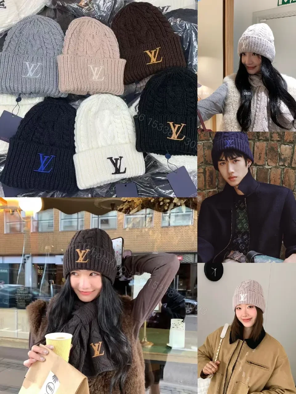 View 8 of Lux Knit Beanie with Crest – Premium Ribbed Knit Warmth