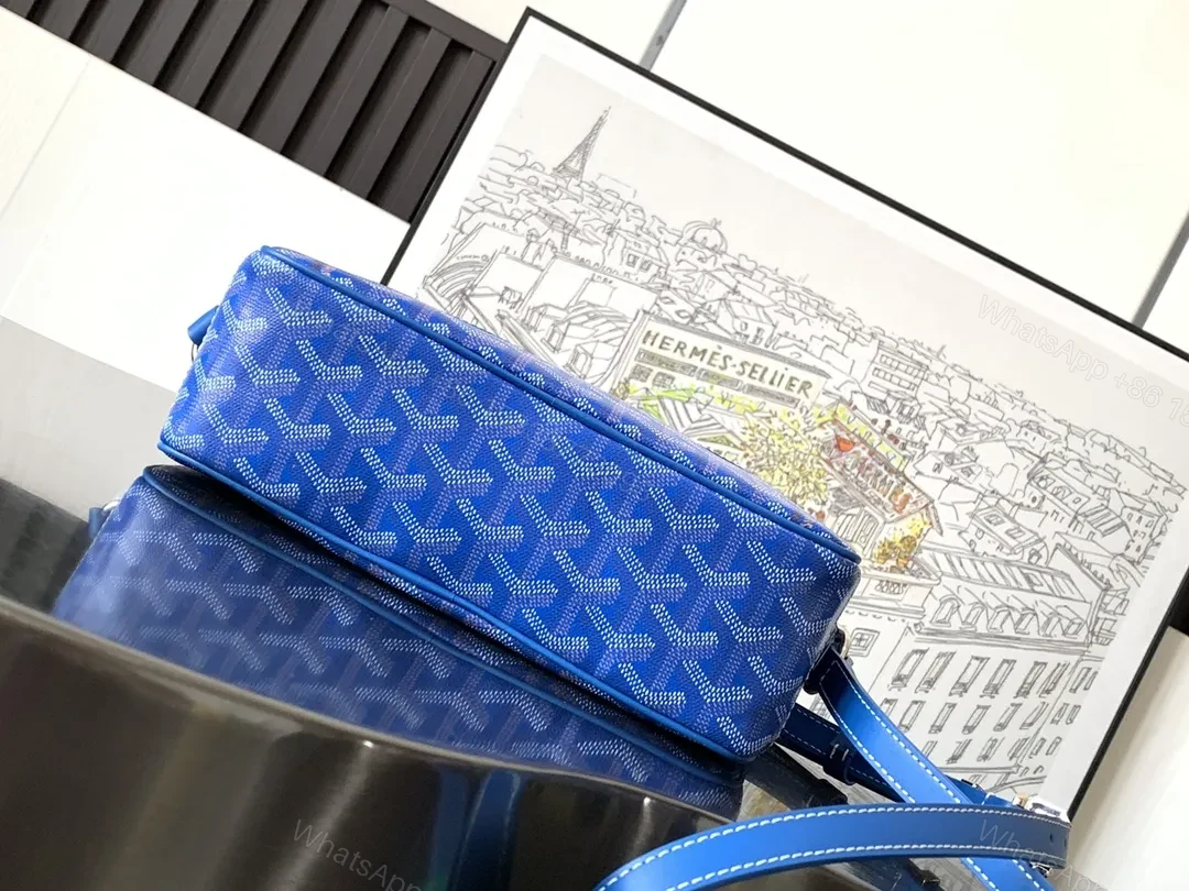 View 7 of Blue Crossbody: Patterned Luxury, Everyday Convenience