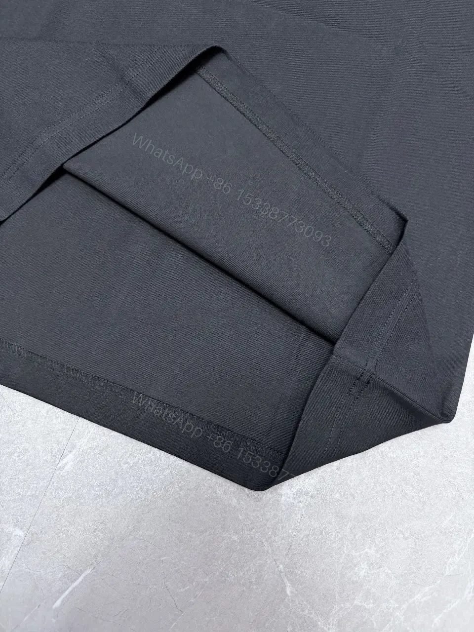 View 5 of Bold Black Cotton Tee, Subtle Luxe Details, Casual Confidence Tee