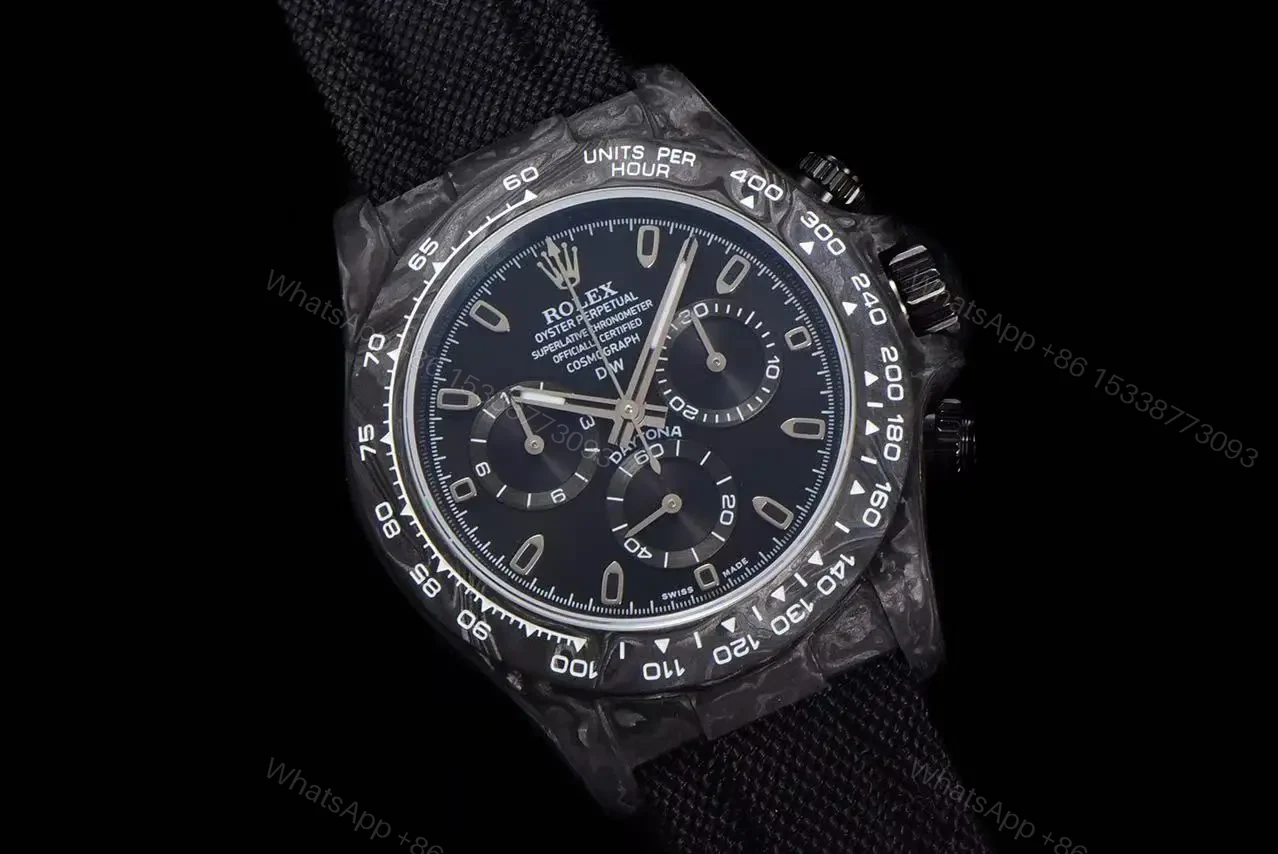 View 13 of Replica DiW Rolex Daytona Black & Gold Carbon