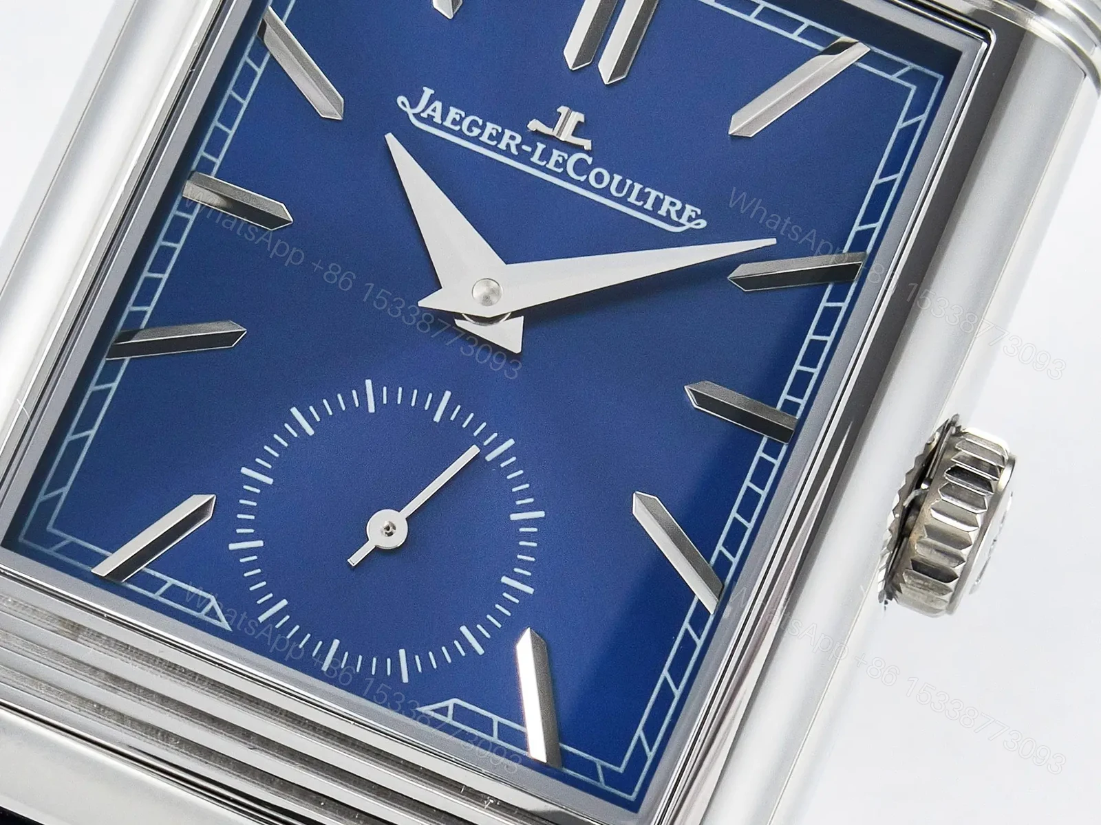View 11 of Reverso Tribute Duoface Small Seconds SS MGF Best Edition Blue Dial on Blue Leather Strap A854A