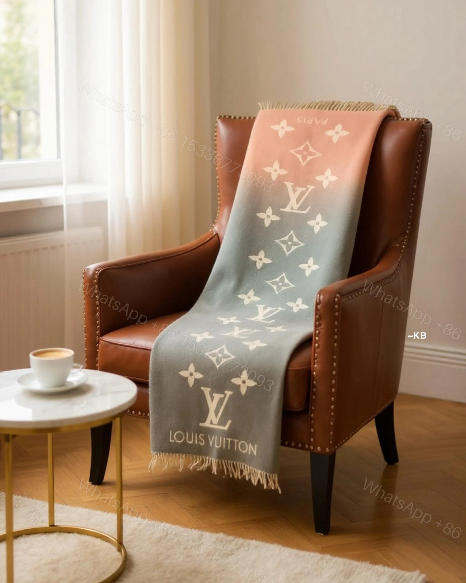 View 4 of FIRST COPY LOUIS VUITTON REYKJAVIK GRADIENT SCARF