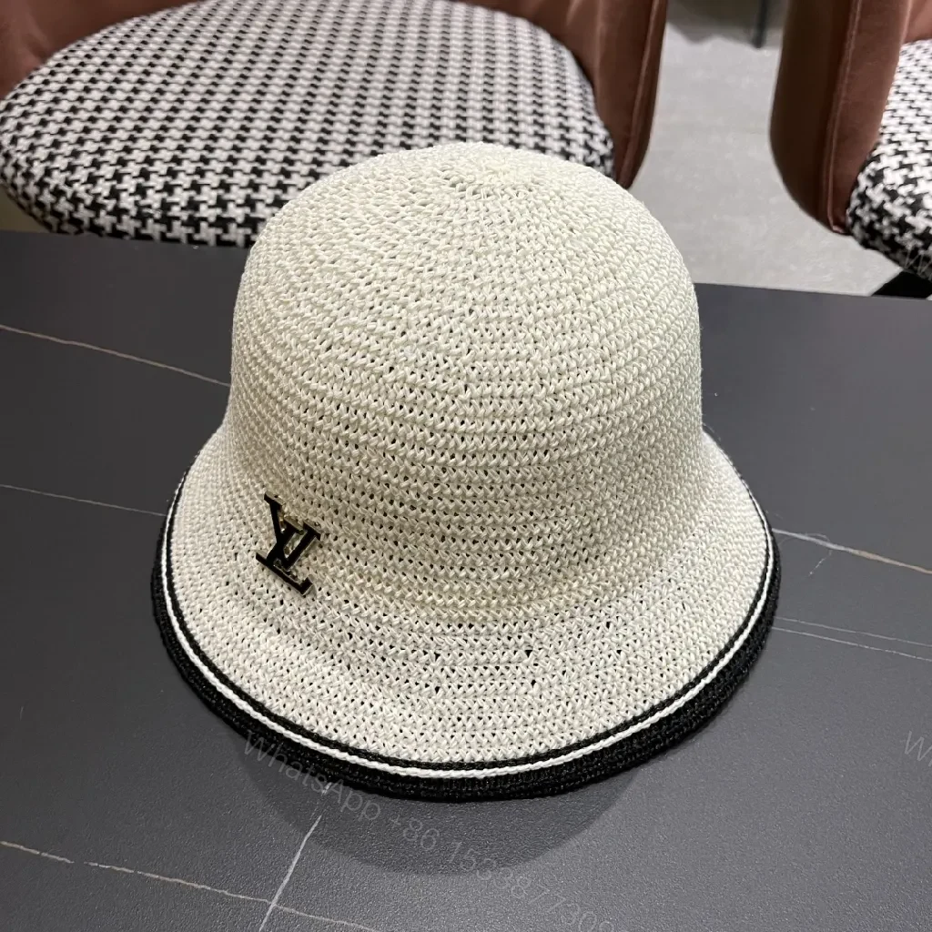 View 5 of Chic Straw Bucket Hat with Subtle Luxury Accent