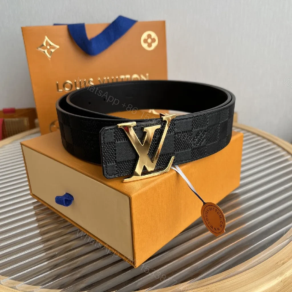 Polished Monogram Belt: Black Leather, Gold Buckle, Luxe Style — view 1