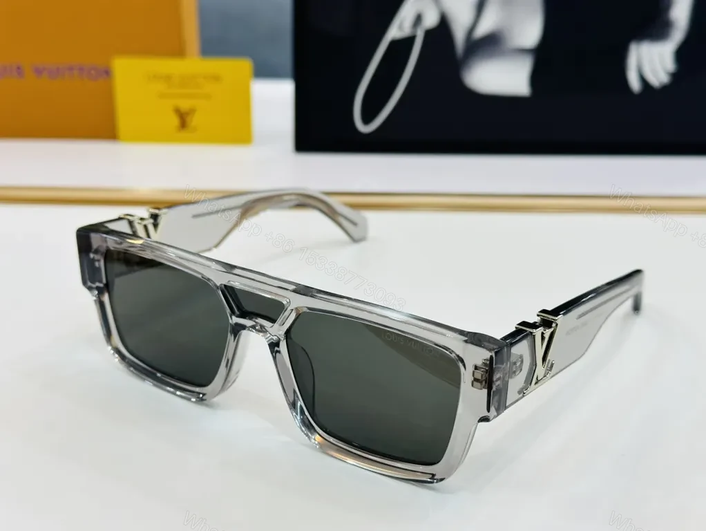 View 2 of Bold Boss Sunglasses - LV Hardware, Polarized UV 100% â€“ Acetate Frame