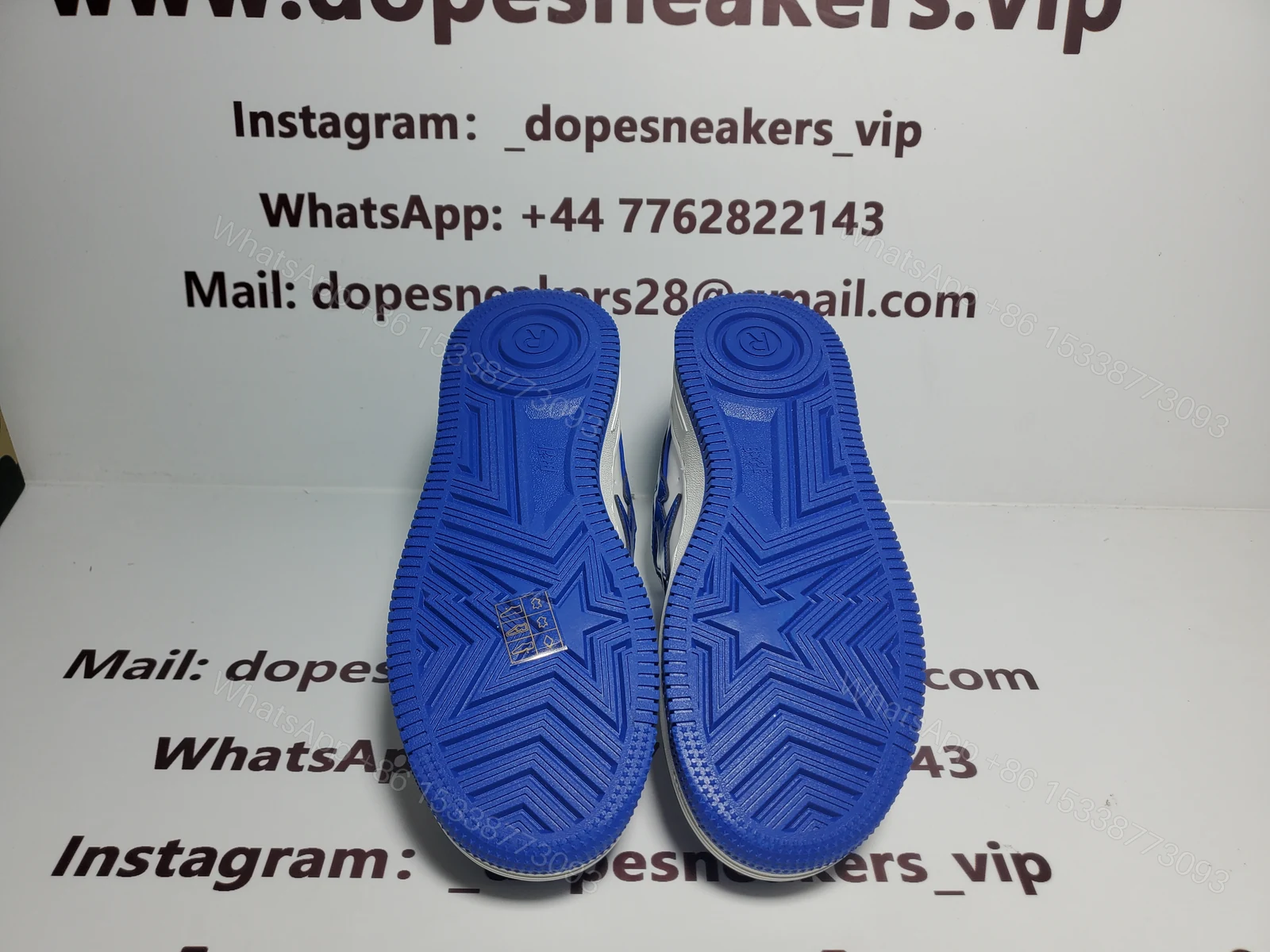 View 5 of A Bathing Ape Bape StaPatent Leather White Blue (2023)(BapeSta)