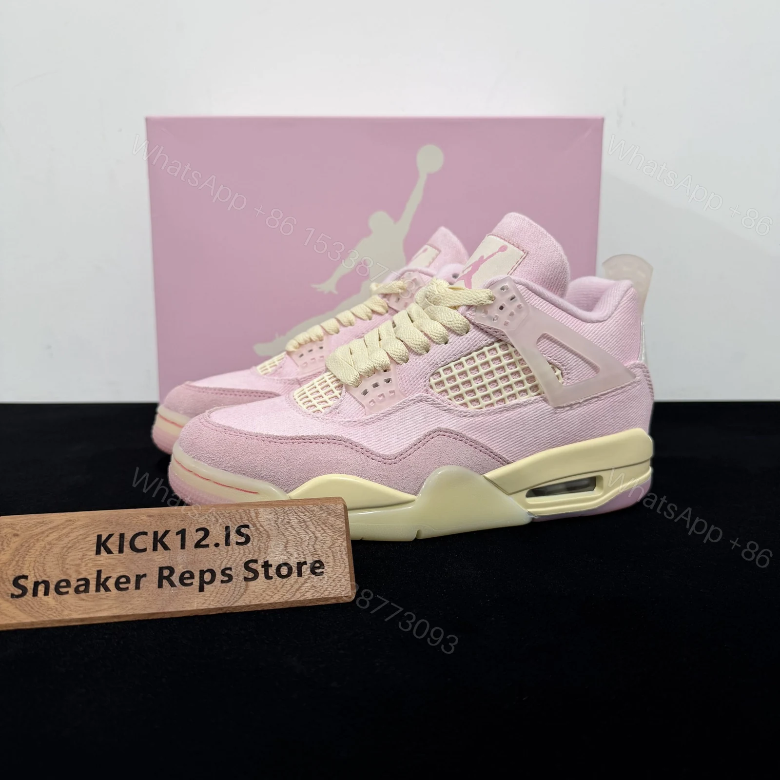 Air Jordan 4 Pearl Pink and Iced Carmine Reps — view 1
