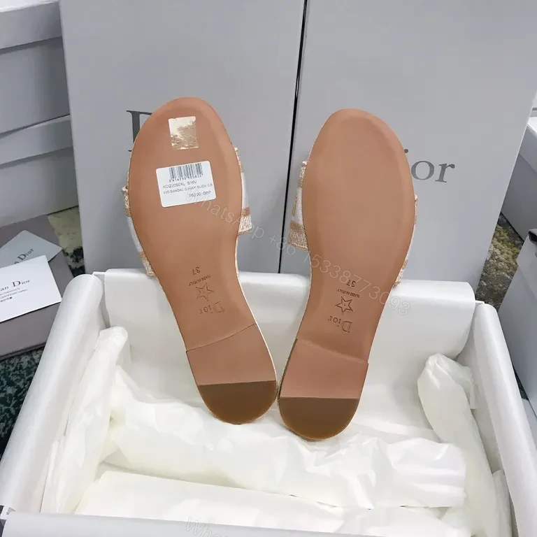 View 5 of Chic Embroidered Dior Slide: Luxury Everyday Comfort