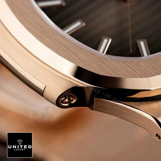View 8 of Patek Philippe Nautilus Rose Black Dial Replica