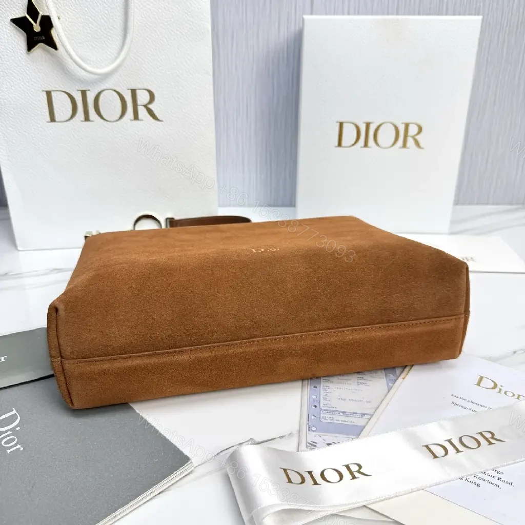 View 3 of Caramel Suede Shoulder Bag: Minimalist Luxe Everyday Carry