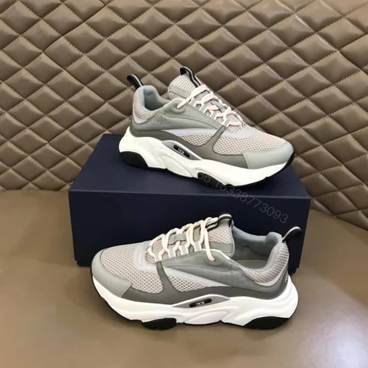 View 2 of B22 SNEAKER TECHNICAL MESH WITH AND CALFSKIN – CD114