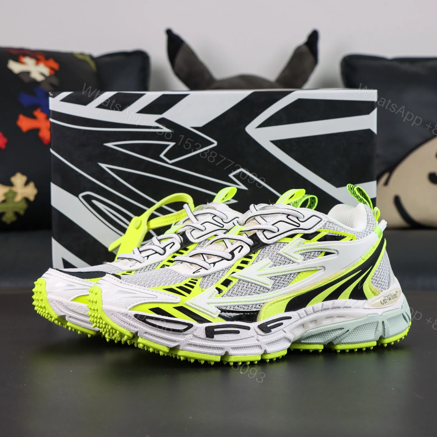 View 2 of Off White Be Right Back Neon Green Reps