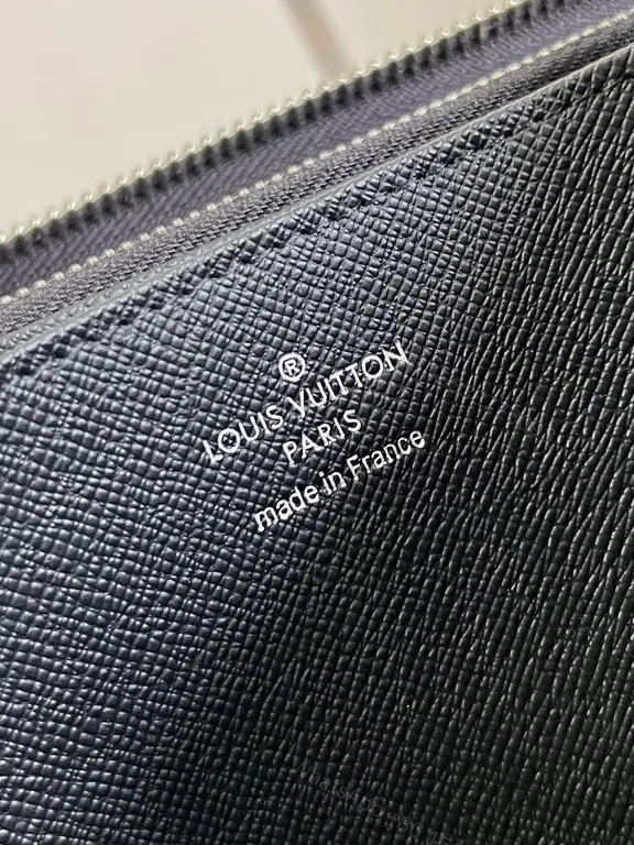 View 4 of Graphite LV Monogram Zip Wallet: Sleek, Secure Everyday Carry