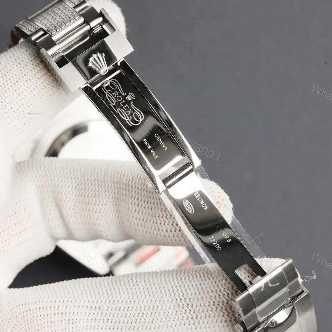 View 9 of Fake Rolex GMT-Master II Rainbow Iced Out Diamond 126759-0001