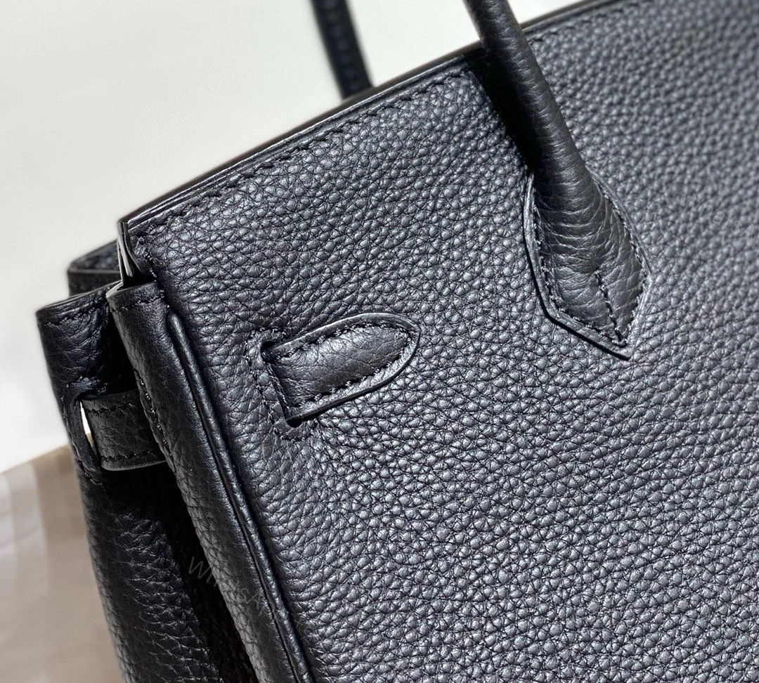 View 5 of HERMES BIRKIN 30CM IN BLACK TOGO LEATHER GOLD HARDWARE