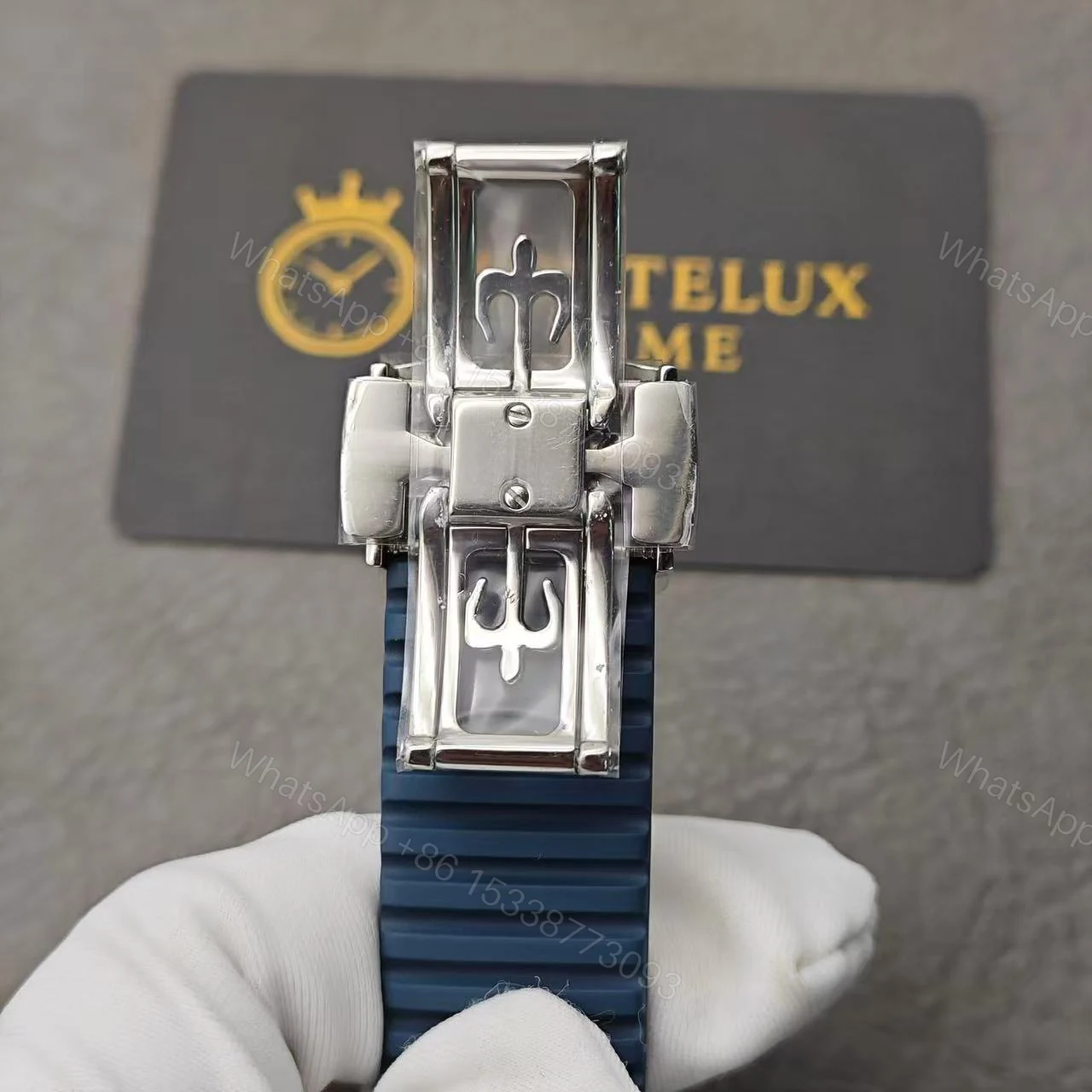 View 10 of Replica Clone Denim Blue Patek Philippe Aquanaut 2024 Model